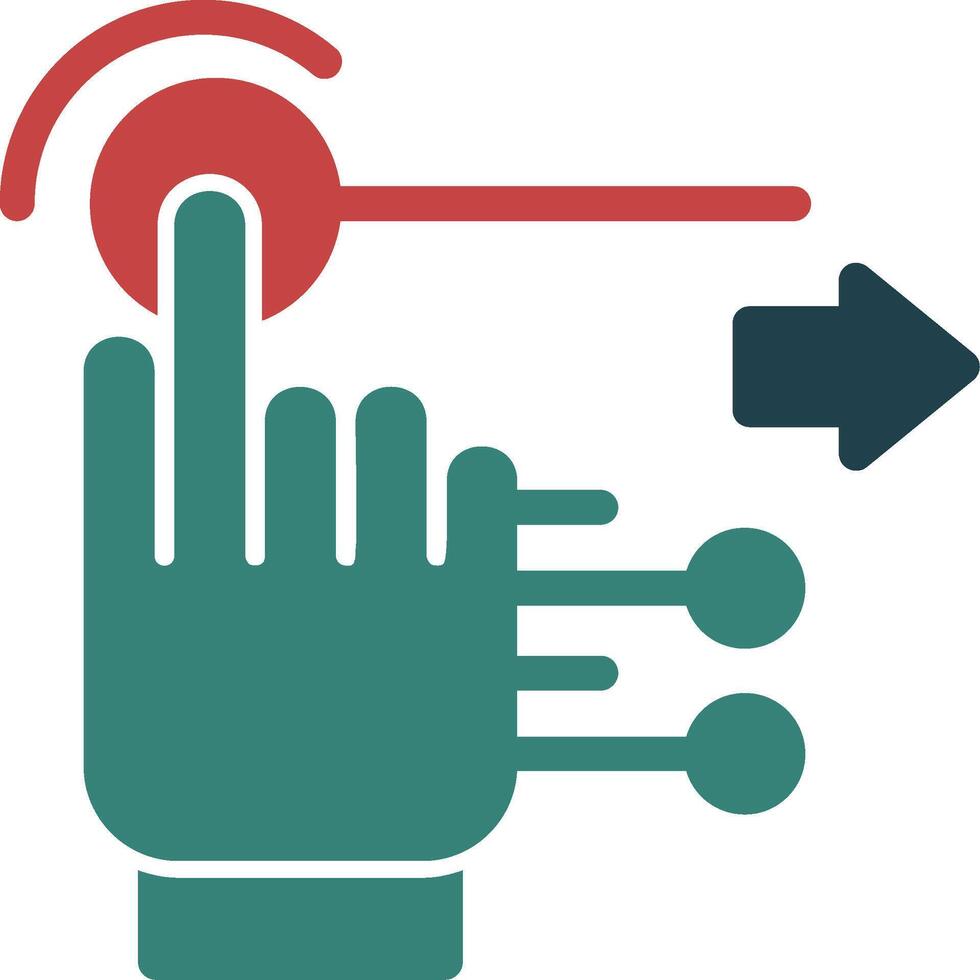 Gesture Recognition Glyph Two Color Icon vector
