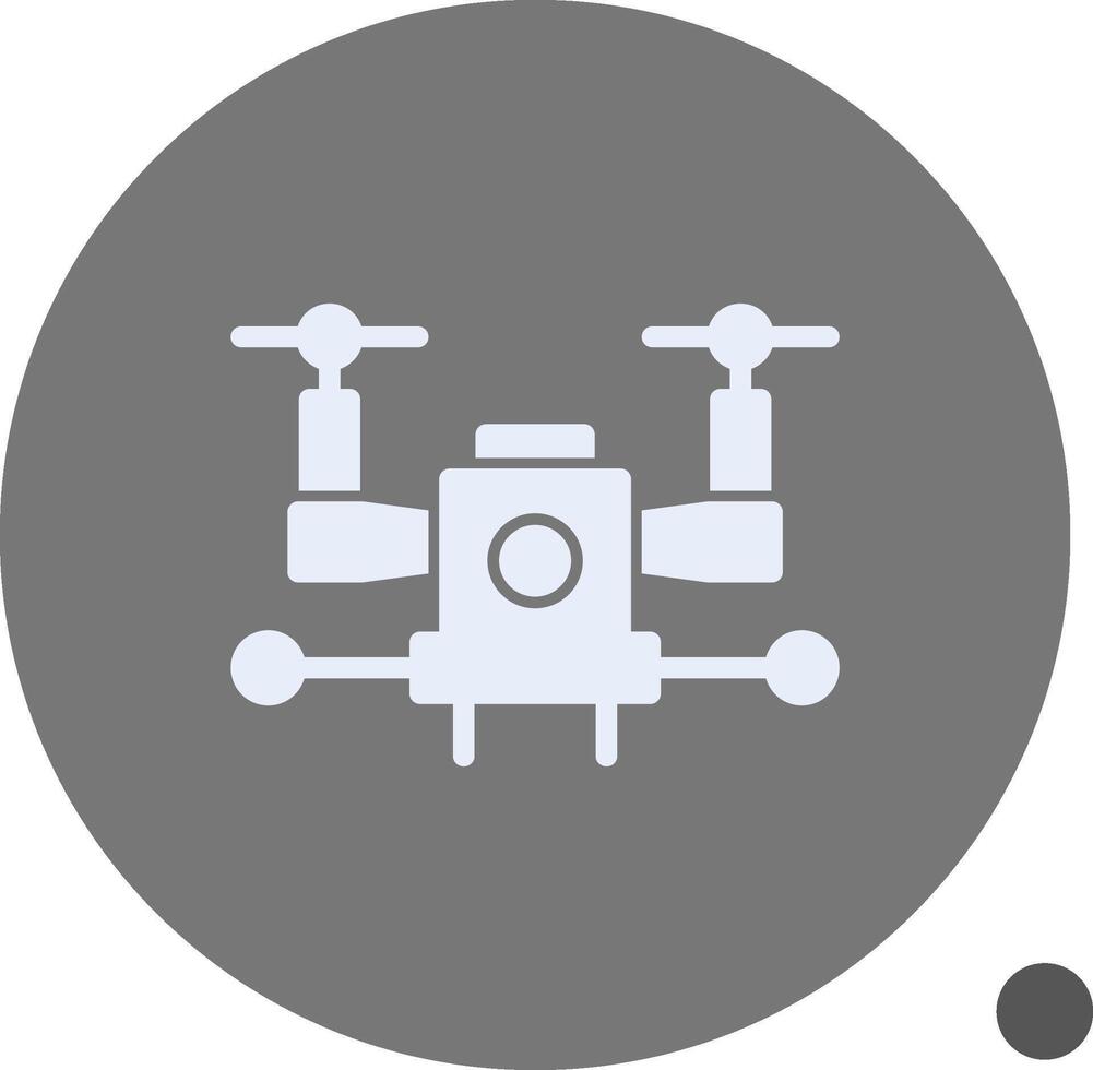 Autonomous Drone Glyph Shadow Icon vector