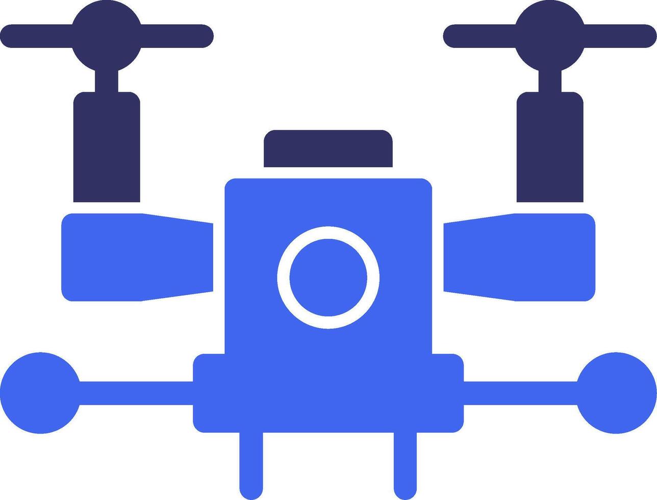 Autonomous Drone Solid Two Color Icon vector