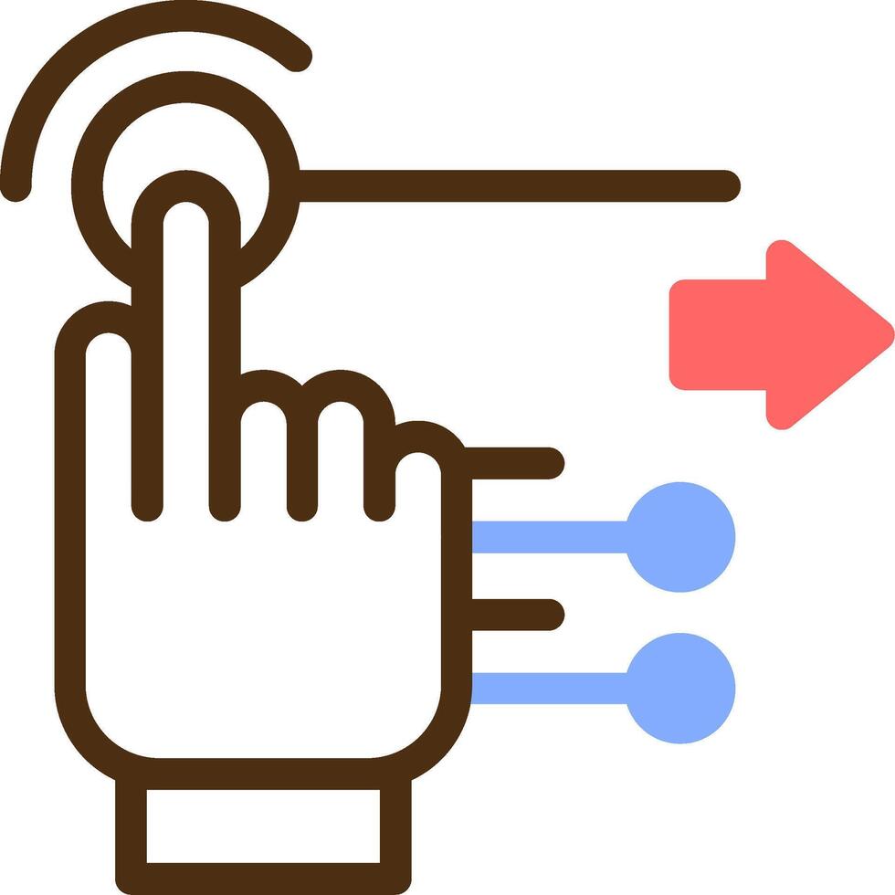 Gesture Recognition Color Filled Icon vector