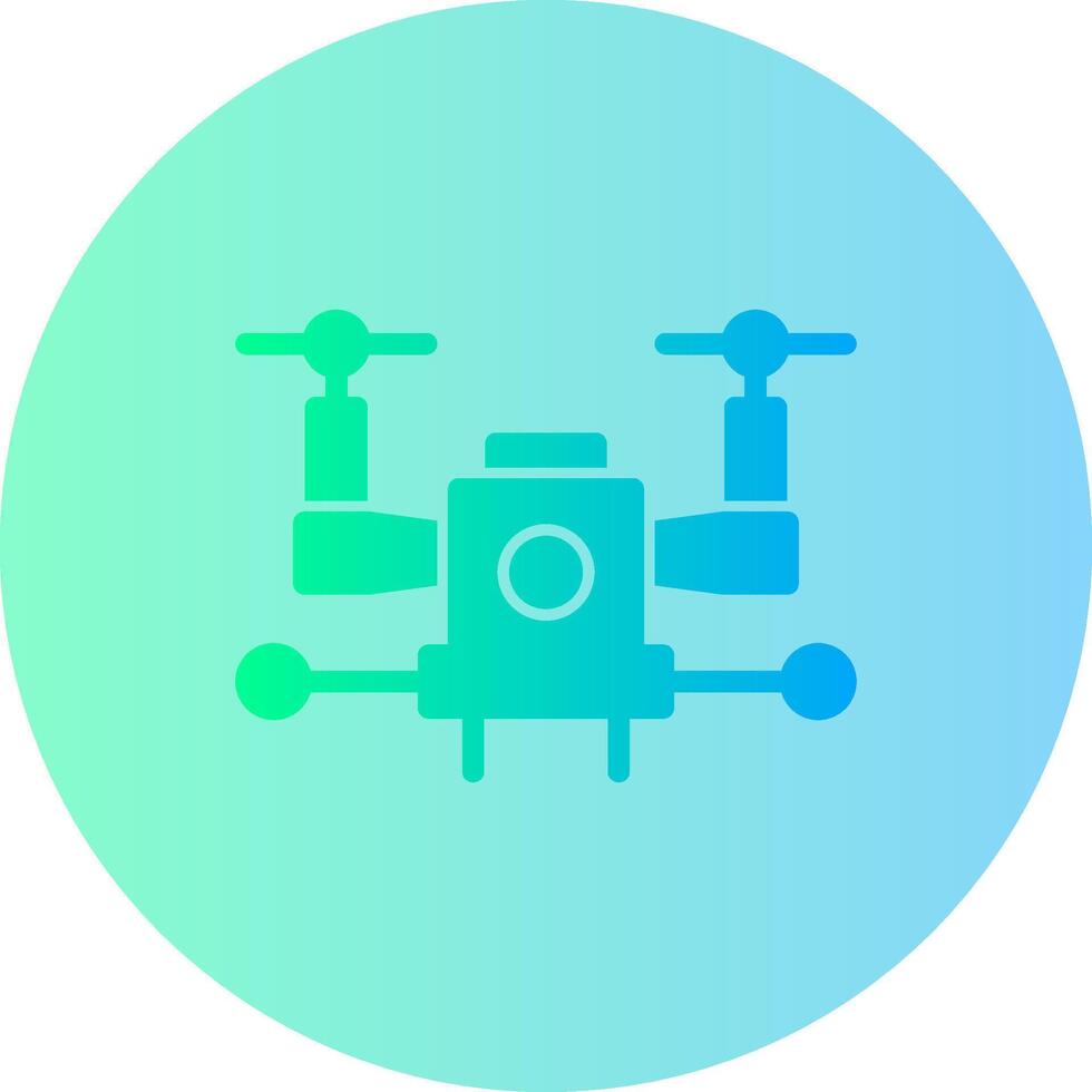 Autonomous Drone Gradient Circle Icon vector