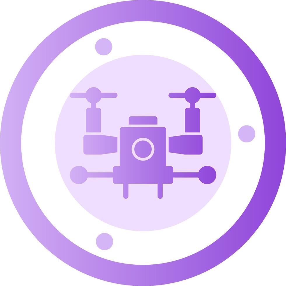 Autonomous Drone Glyph Gradient Icon vector