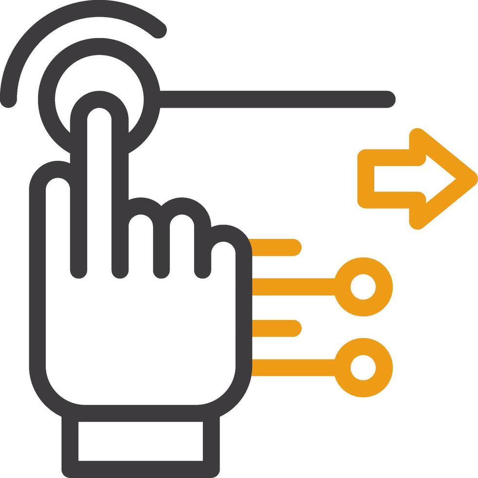 Gesture Recognition Line Circle Icon vector