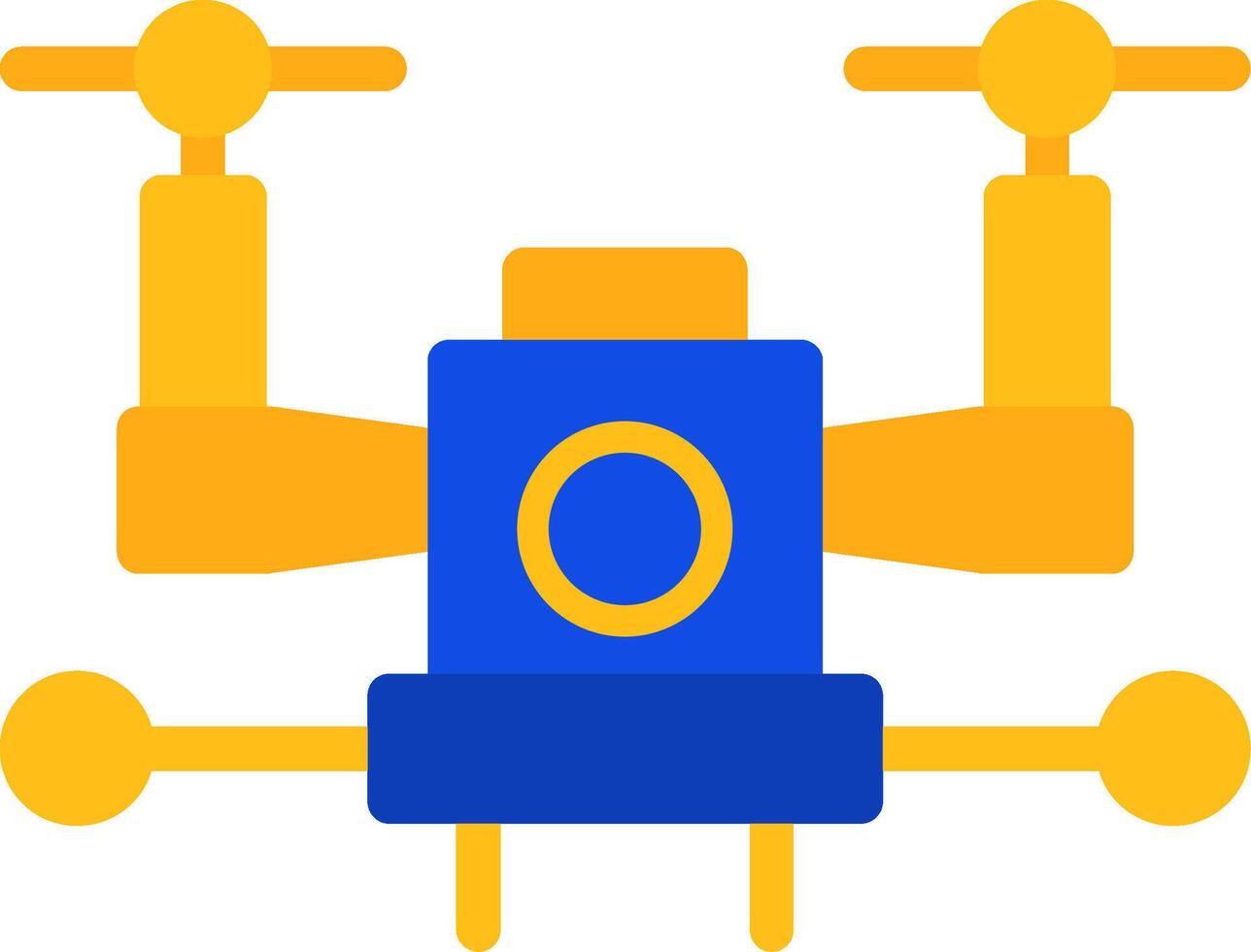 Autonomous Drone Flat Two Color Icon vector