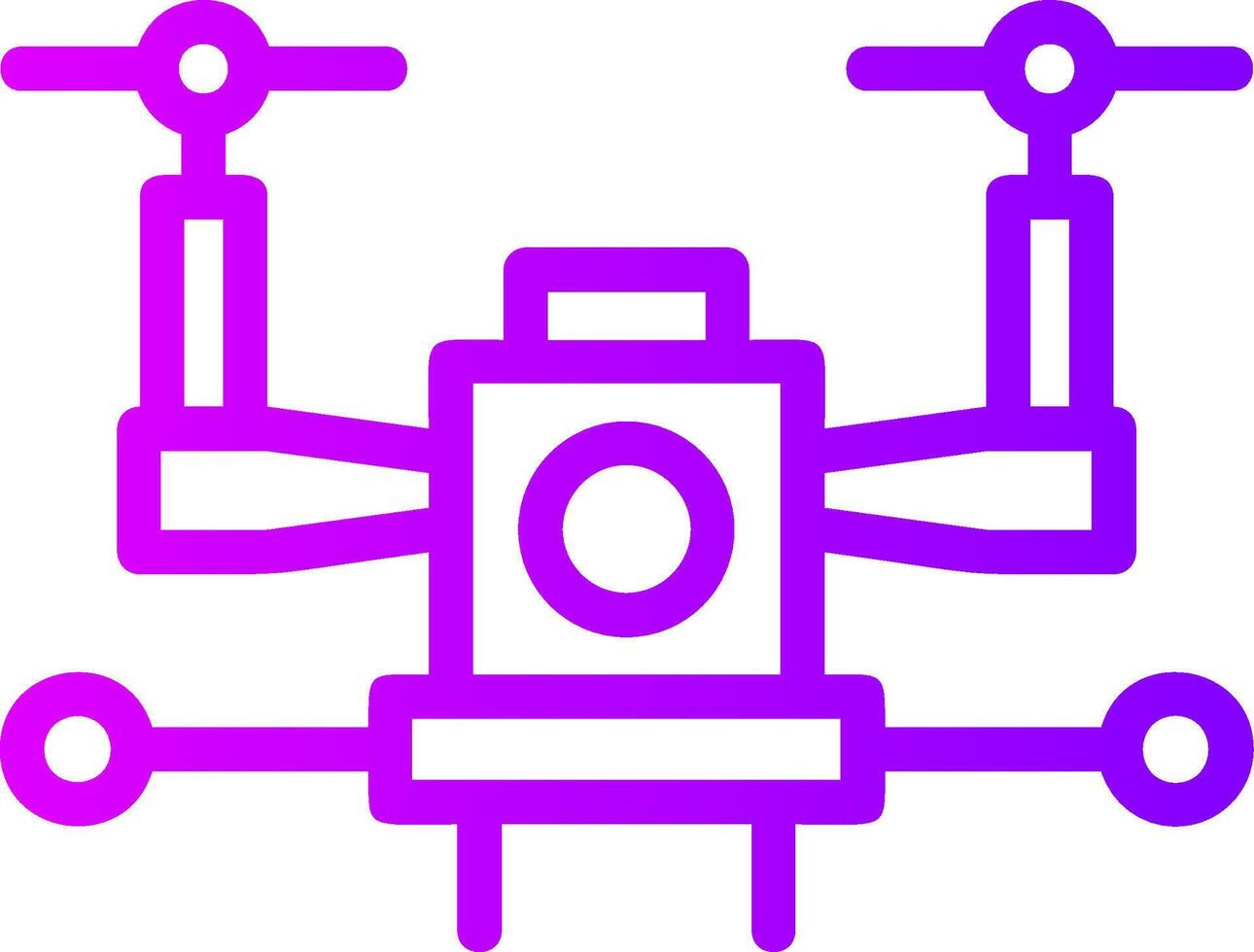 Autonomous Drone Linear Gradient Icon vector