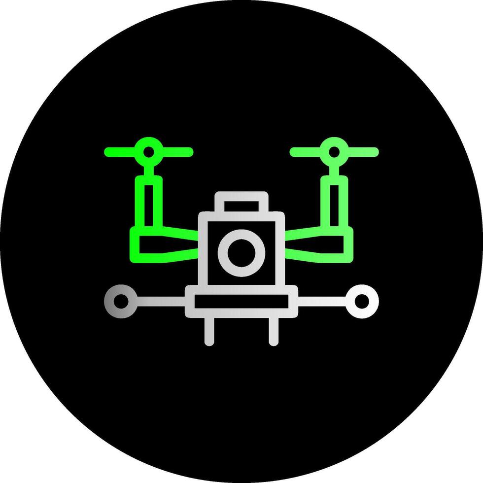 Autonomous Drone Dual Gradient Circle Icon vector