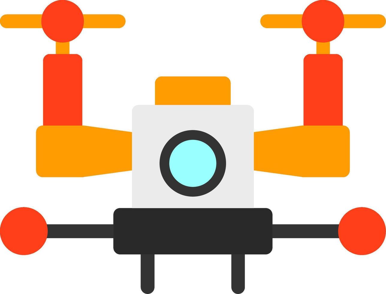 Autonomous Drone Flat Icon vector