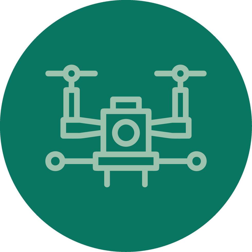Autonomous Drone Line Multi color Icon vector