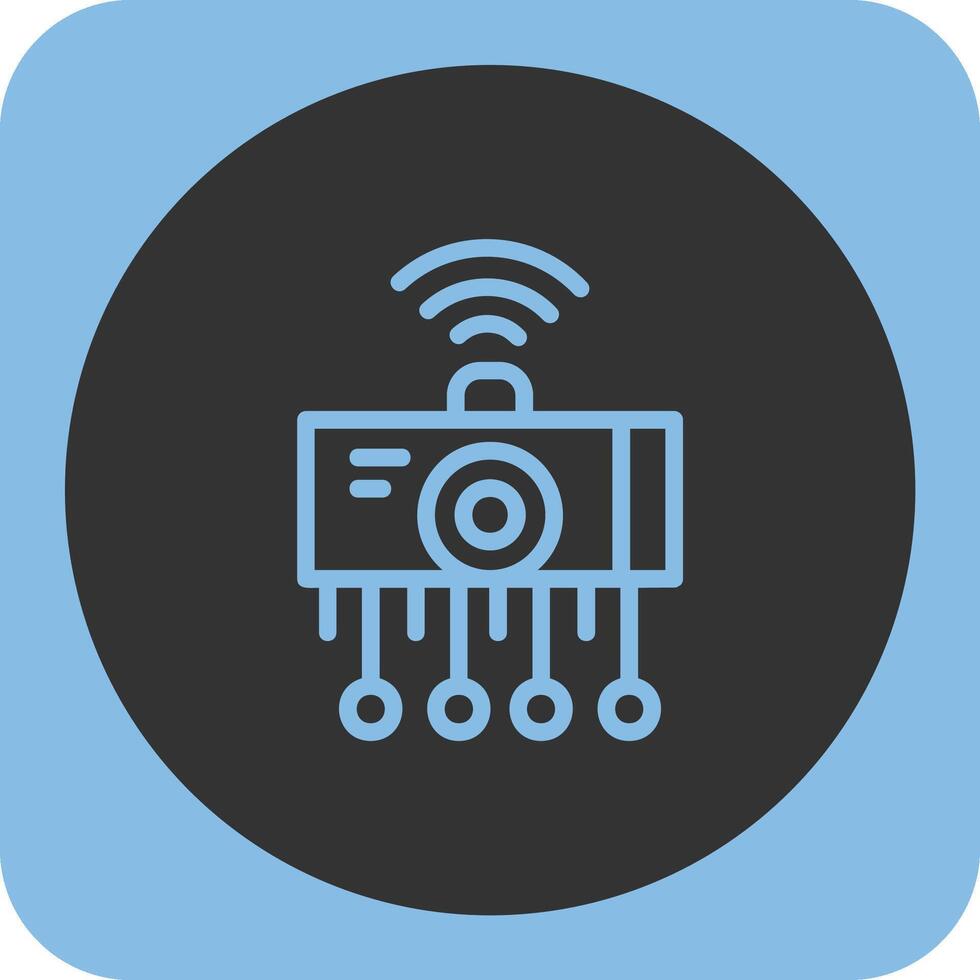 IoT Sensors Linear Round Icon vector