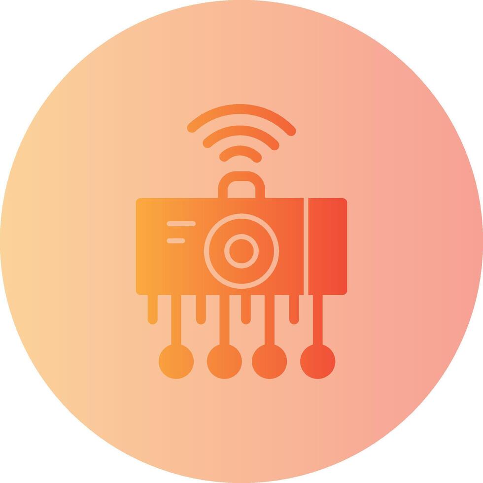 IoT Sensors Gradient Circle Icon vector