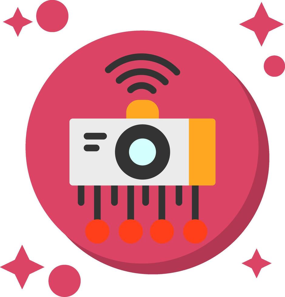 IoT Sensors Tailed Color Icon vector