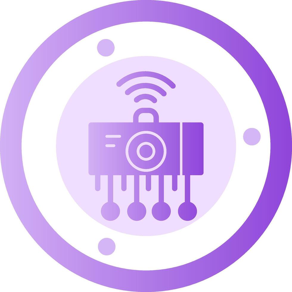 IoT Sensors Glyph Gradient Icon vector