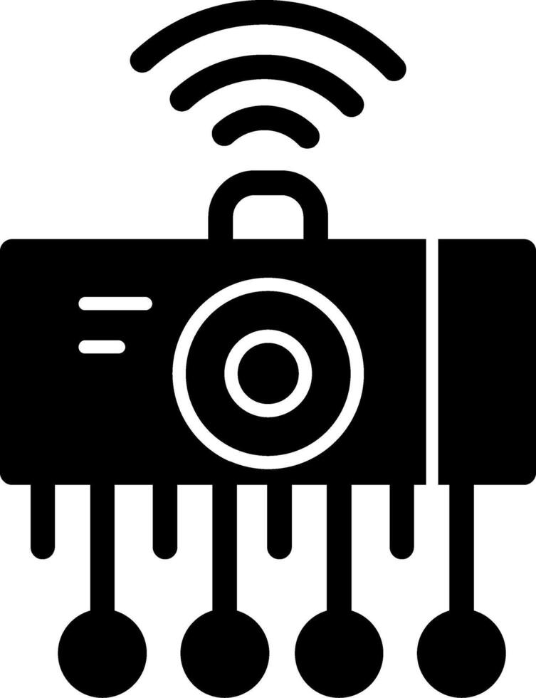 IoT Sensors Glyph Icon vector