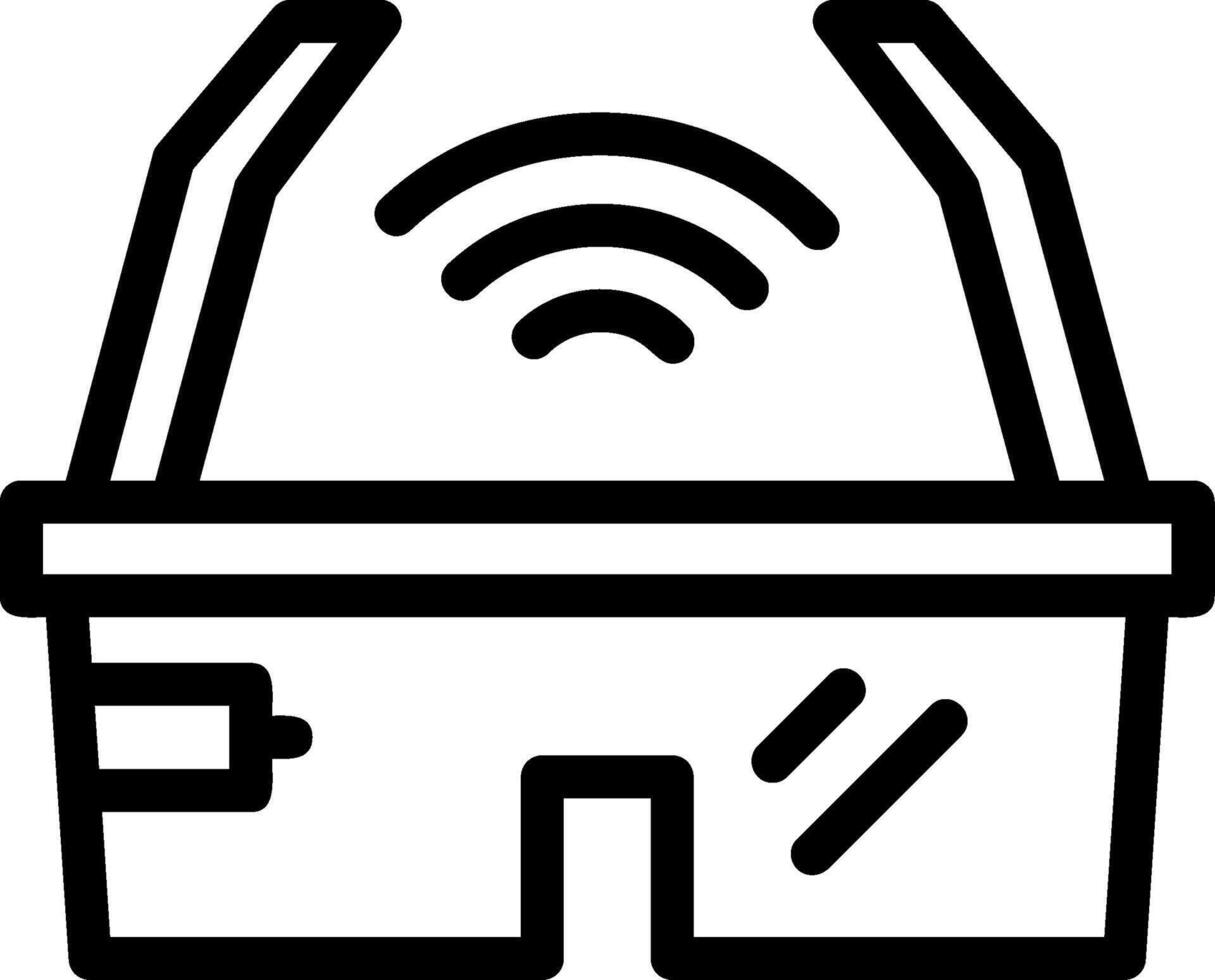 Smart Glasses Line Icon vector