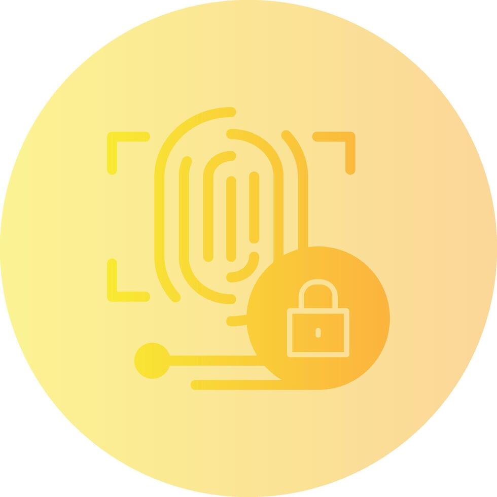 Biometric Authentication Gradient Circle Icon vector