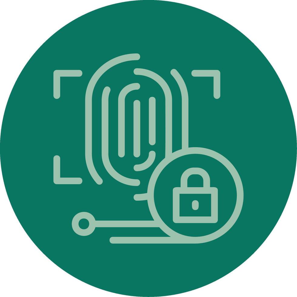 Biometric Authentication Line Multi color Icon vector