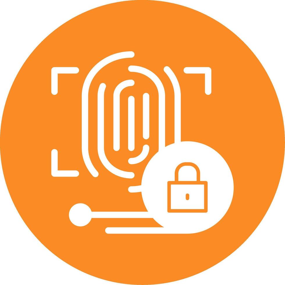 Biometric Authentication Glyph Circle Icon vector