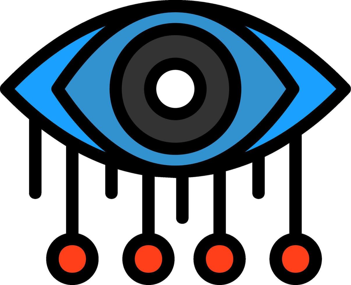 Machine Vision Line Filled Icon vector
