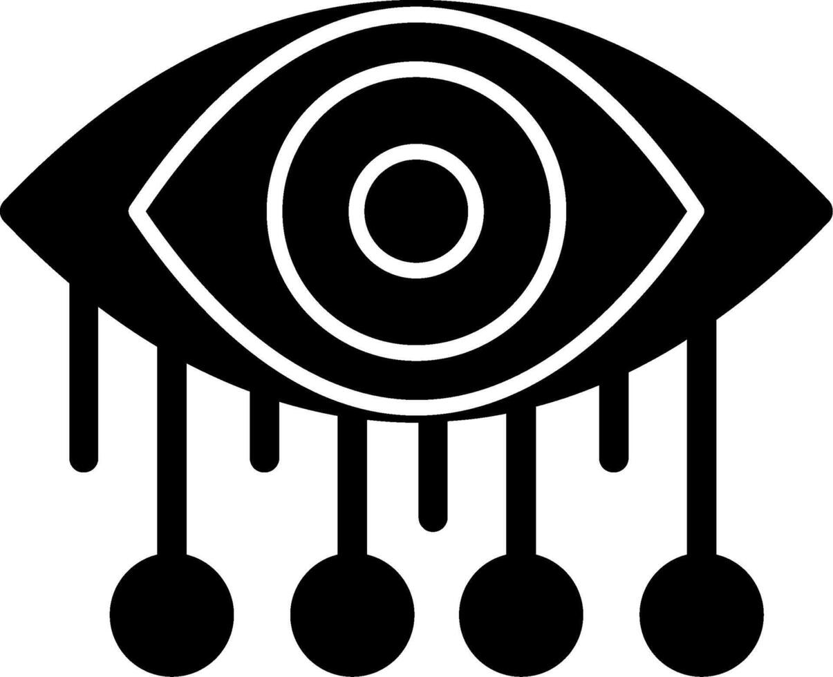 Machine Vision Glyph Icon vector