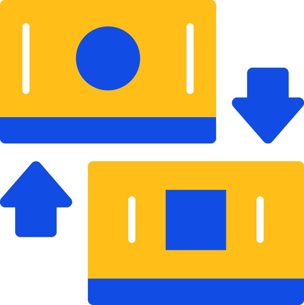 Business card exchange Flat Two Color Icon vector