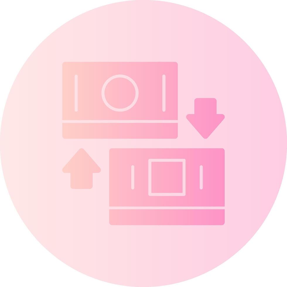 Business card exchange Gradient Circle Icon vector