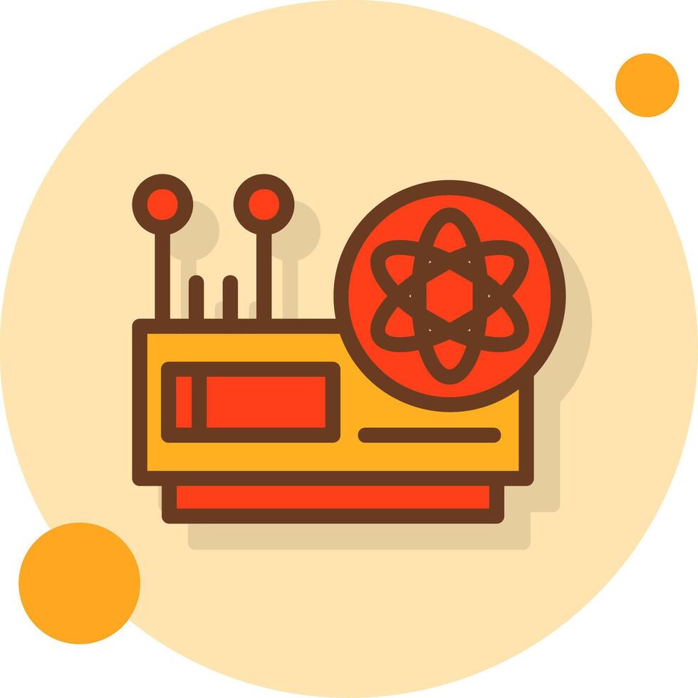 datos Ciencias lleno sombra circulo icono vector