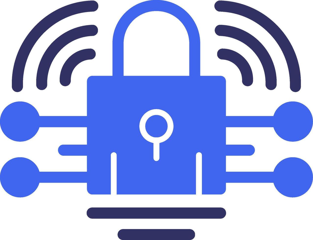 Quantum Key Distribution Solid Two Color Icon vector