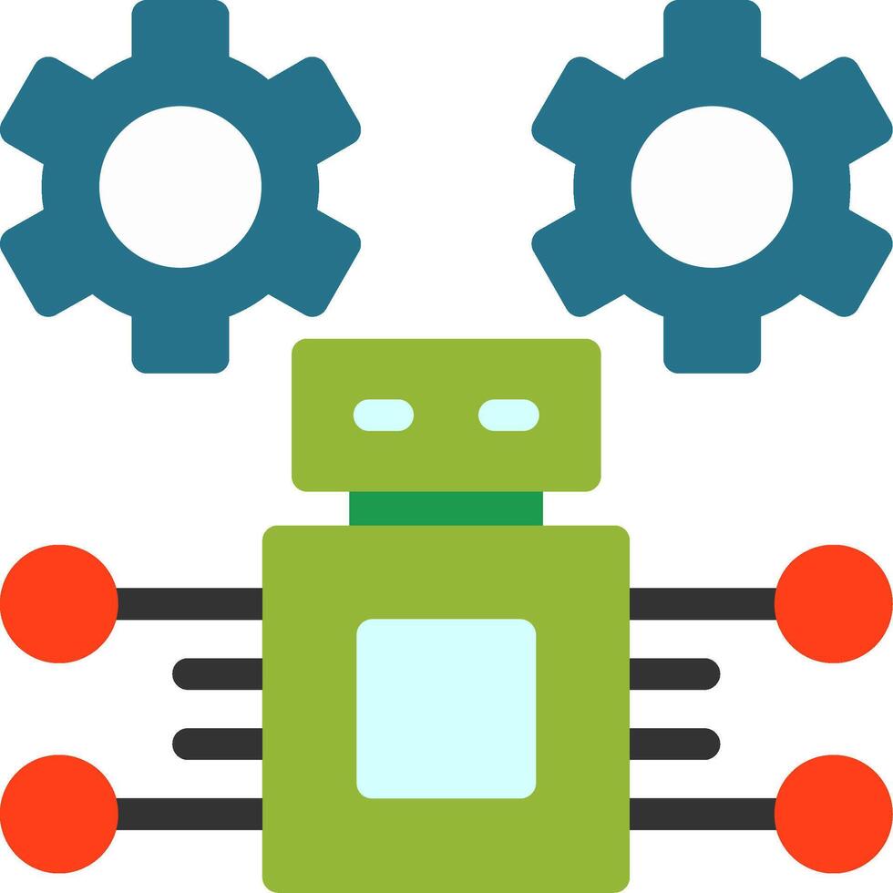 Robotic Process Automation Flat Icon vector