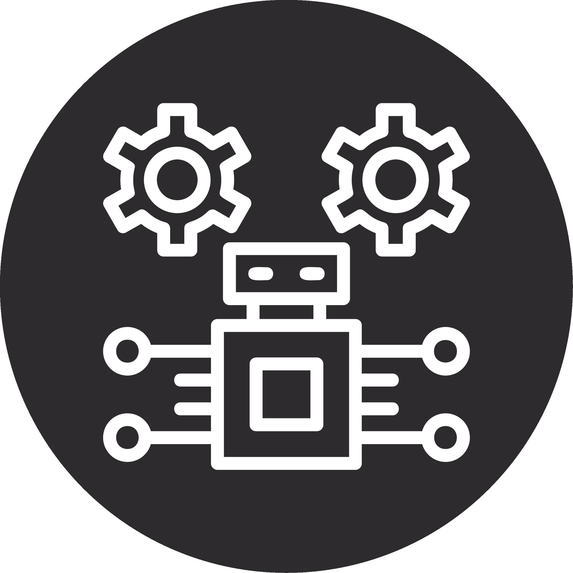 Robotic Process Automation Inverted Icon 39494511 Vector Art at Vecteezy