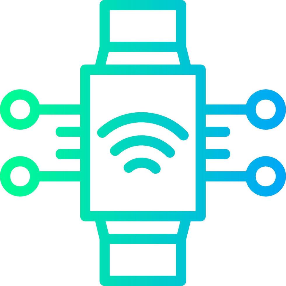 Smart Wearables Linear Gradient Icon vector