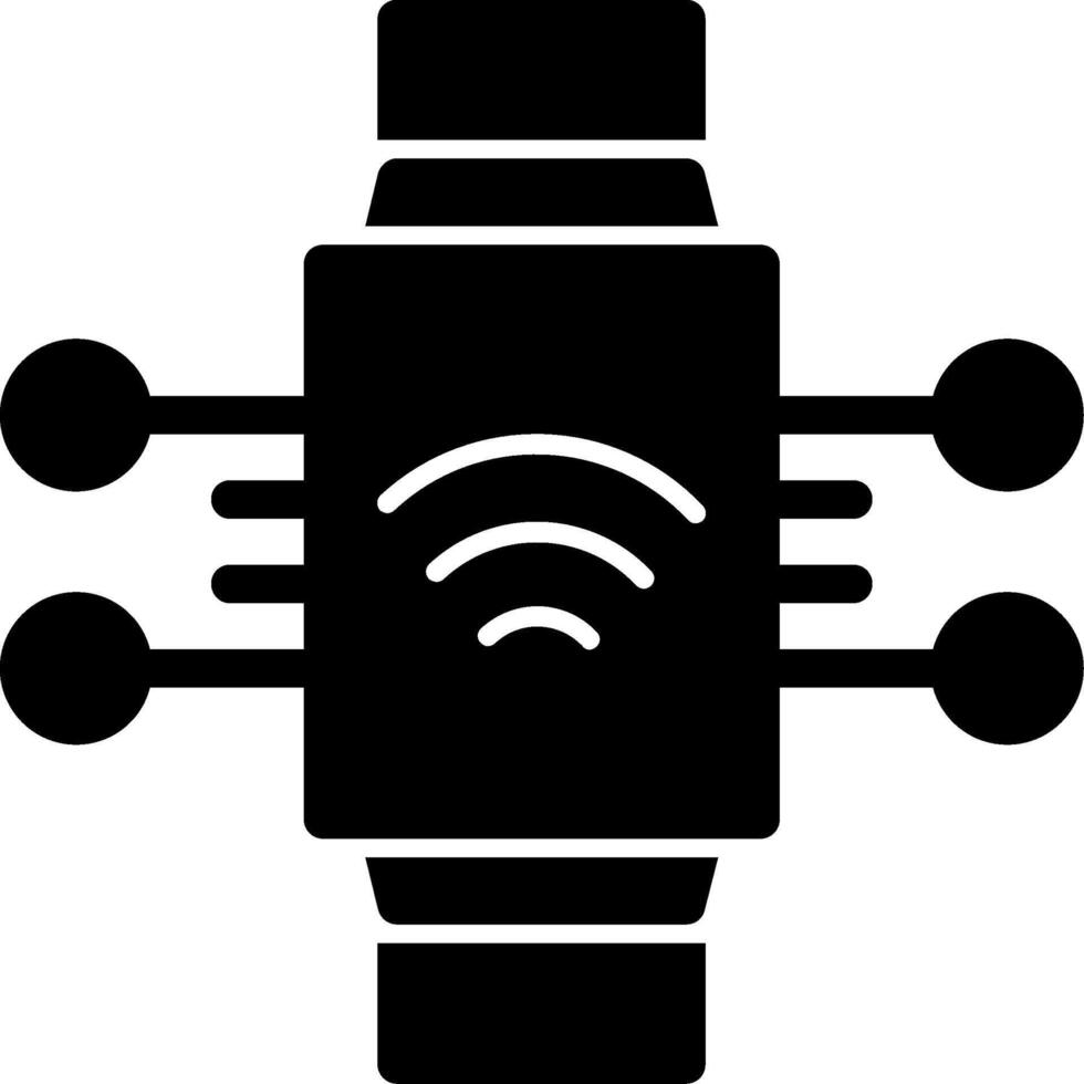 Smart Wearables Glyph Icon vector