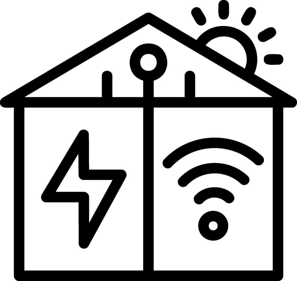 Smart Grid Line Icon vector