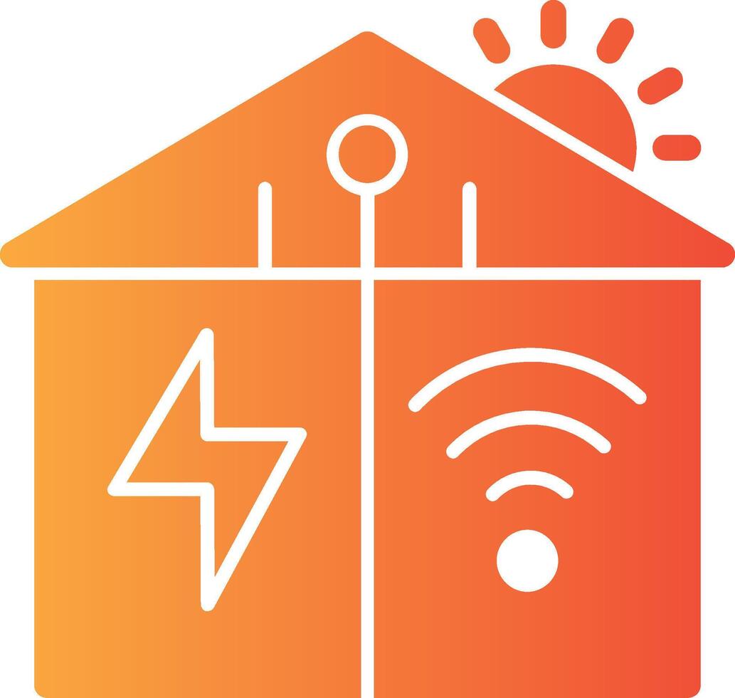 Smart Grid Solid Multi Gradient Icon vector