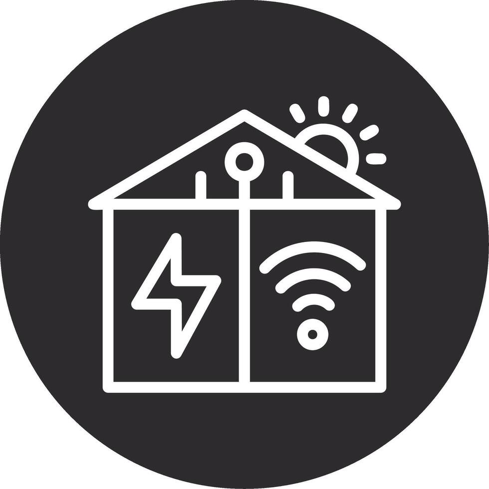 Smart Grid Inverted Icon vector
