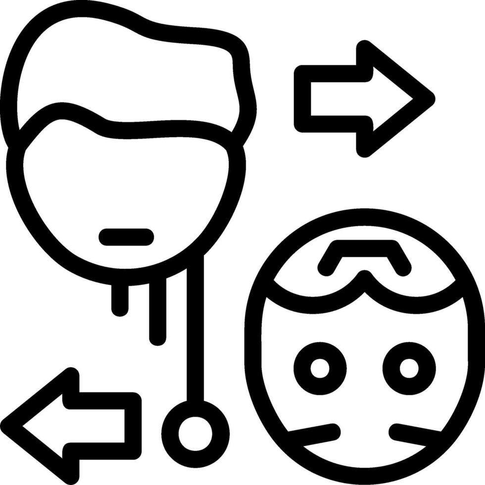 Human-AI Collaboration Line Icon vector