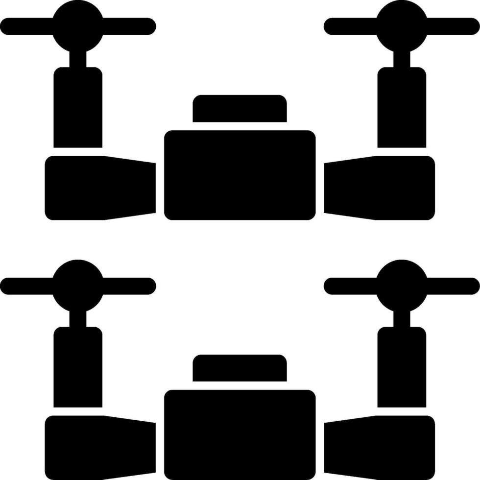 Swarm Drones Glyph Icon vector