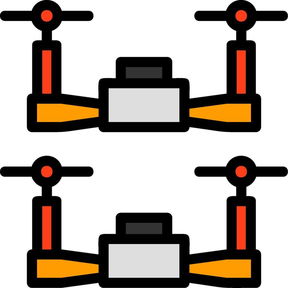 Swarm Drones Line Filled Icon vector