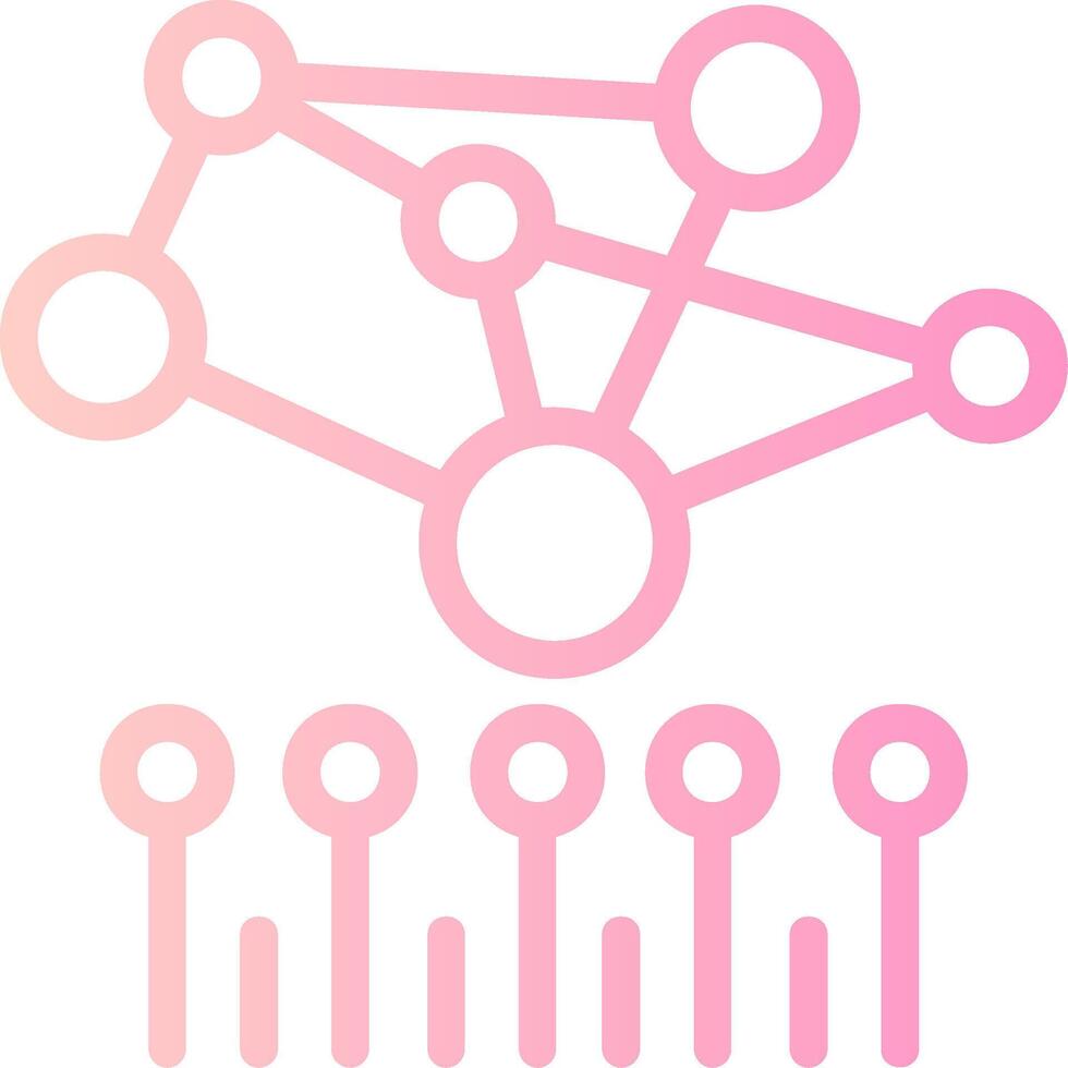 Bioinformatics Linear Gradient Icon vector