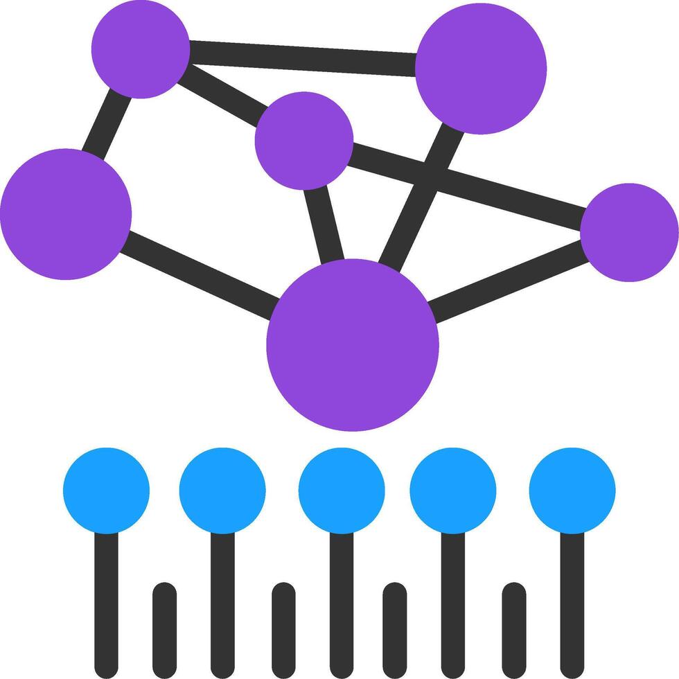 bioinformática plano icono vector