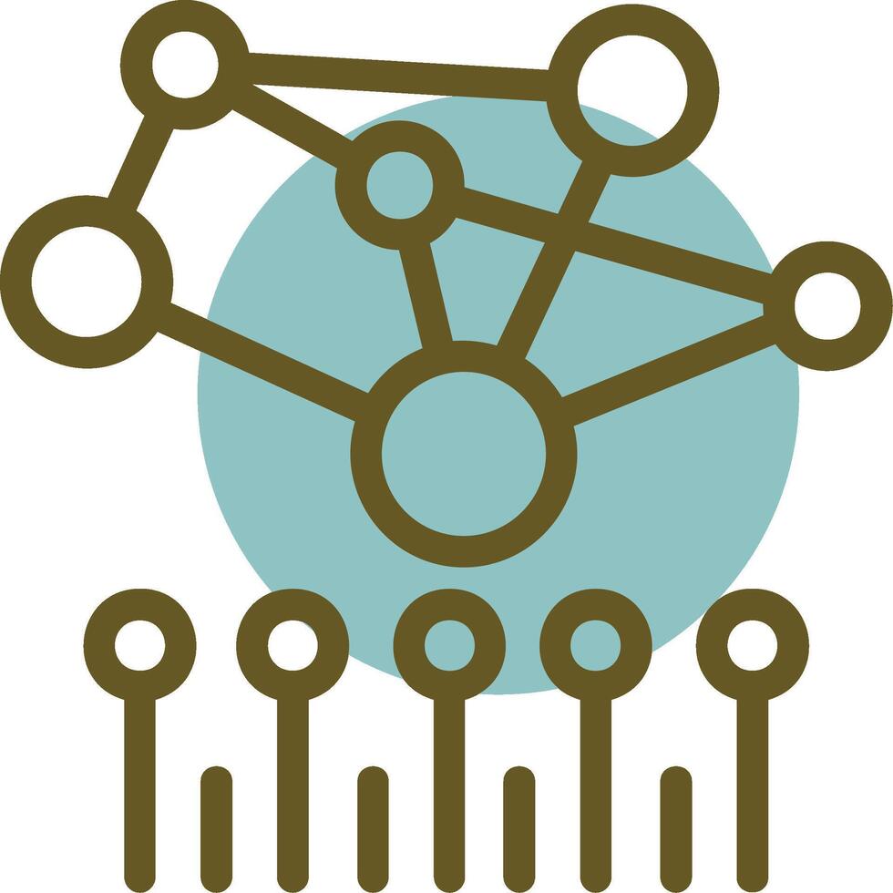Bioinformatics Linear Circle Icon vector