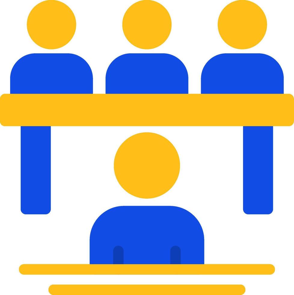 Interview panel Flat Two Color Icon vector