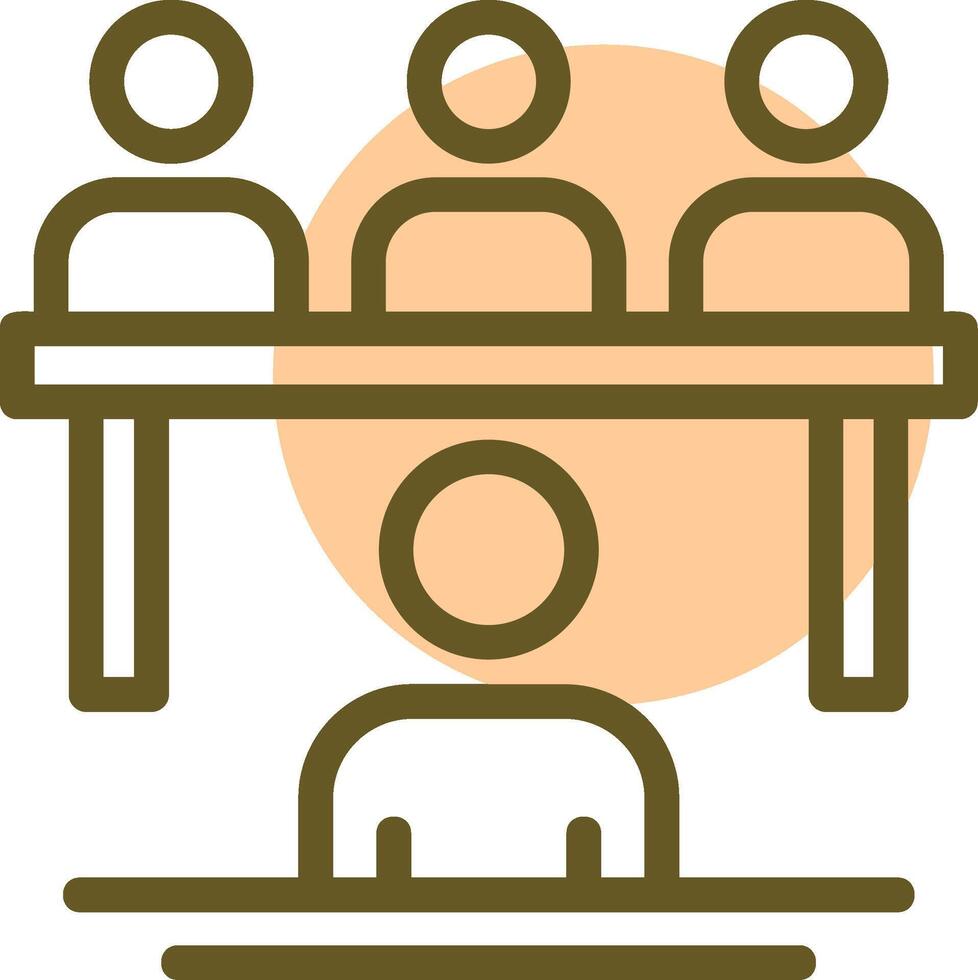 Interview panel Linear Circle Icon vector