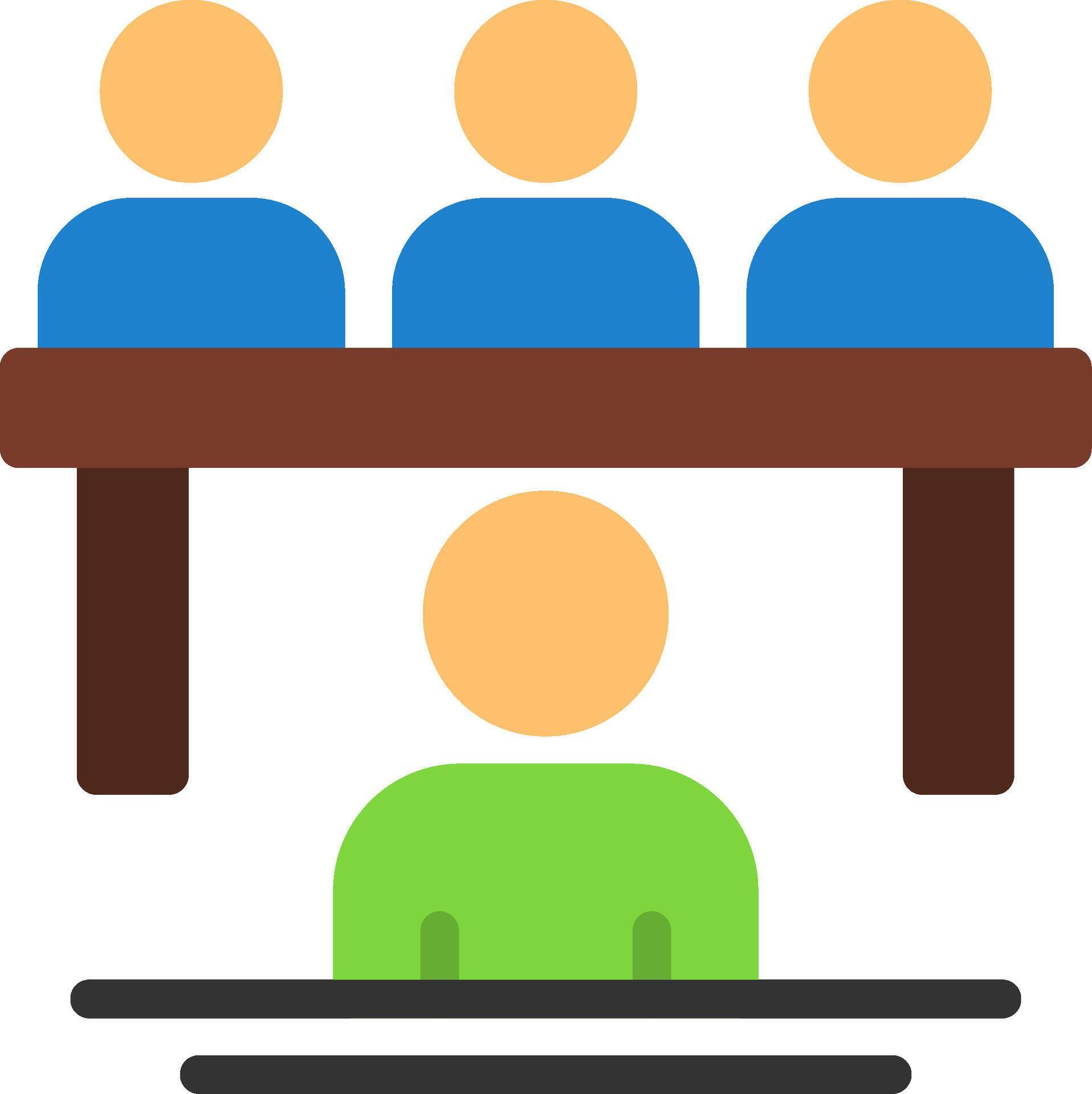 Interview panel Flat Icon 39494774 Vector Art at Vecteezy