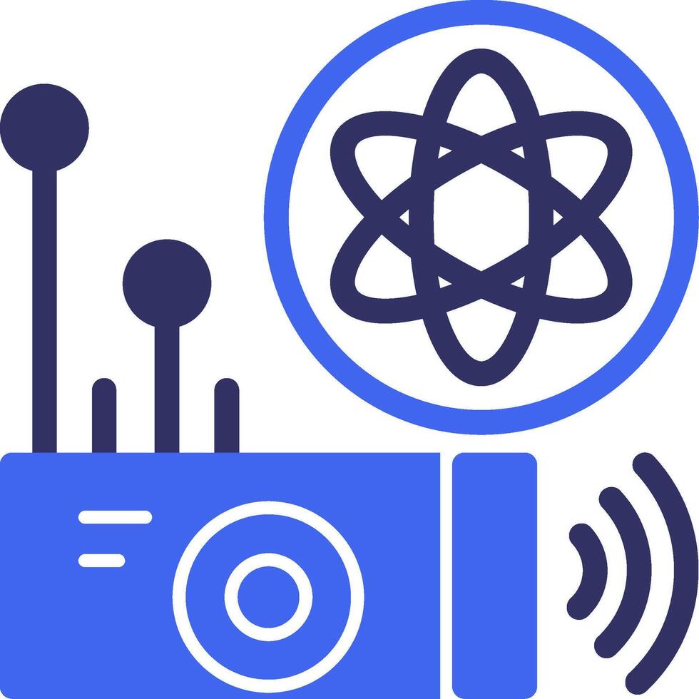 Quantum Sensor Solid Two Color Icon vector