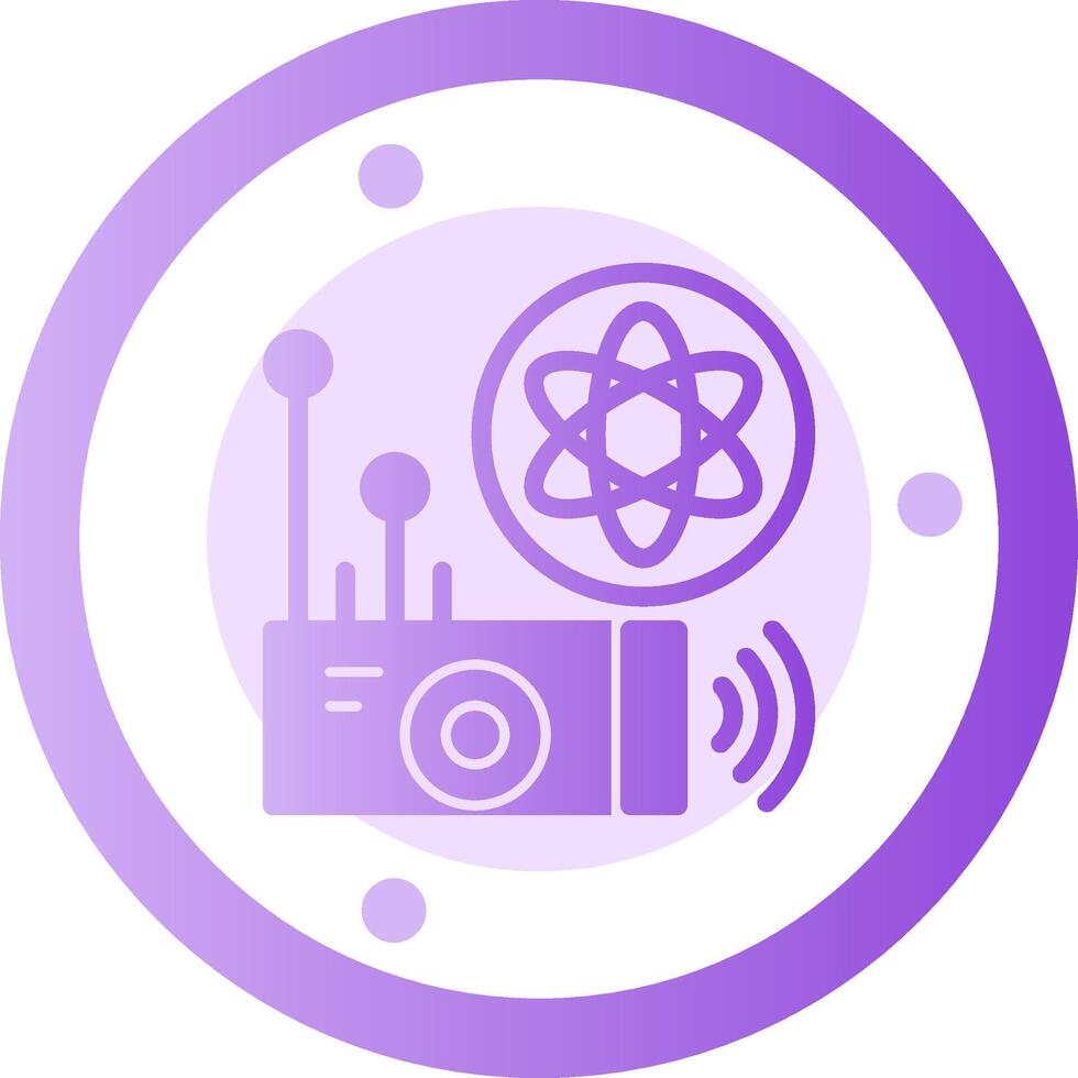 Quantum Sensor Glyph Gradient Icon vector
