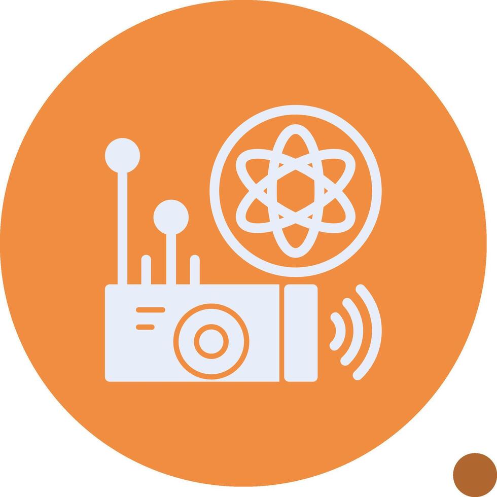 Quantum Sensor Glyph Shadow Icon vector