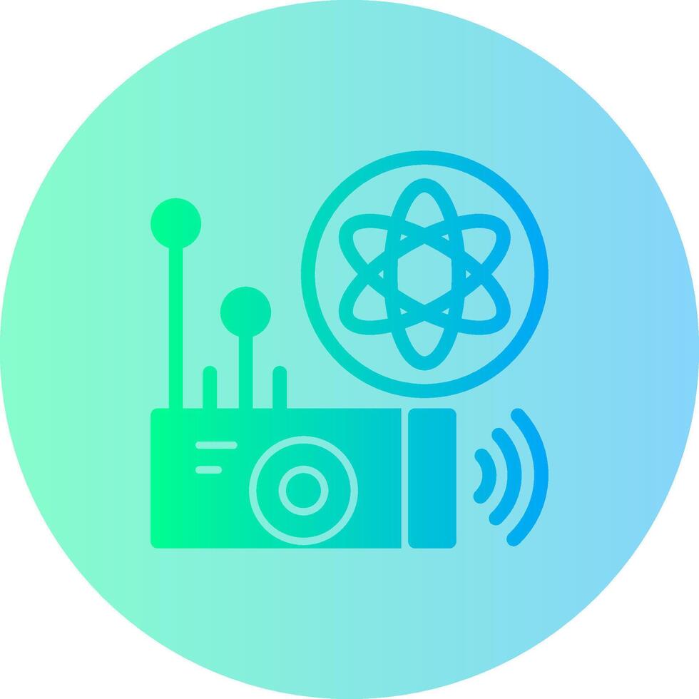 Quantum Sensor Gradient Circle Icon vector