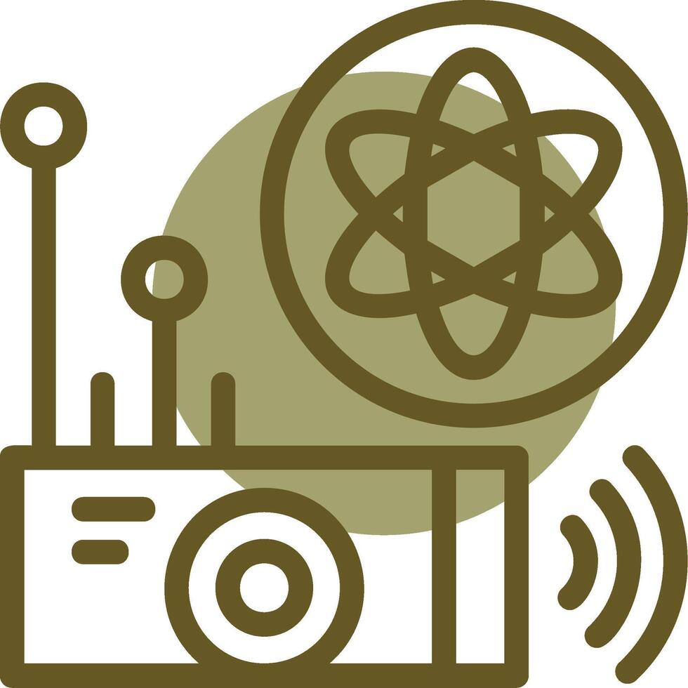 Quantum Sensor Linear Circle Icon vector