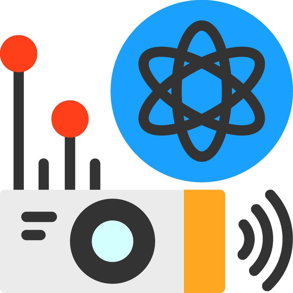 Quantum Sensor Flat Icon vector