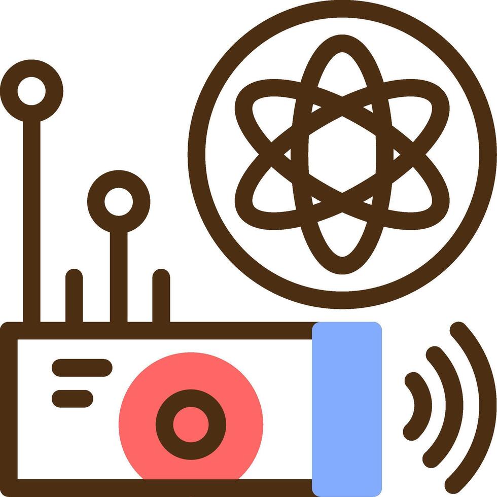 Quantum Sensor Color Filled Icon vector